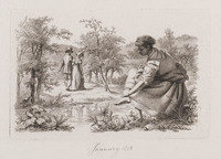 KG 08707
          <br/>
          Vrouw, de voeten wassend in een beek en een wandelend paar
          <br/>
          <em>Marcus, Jacob Ernst (1774-1826)</em>